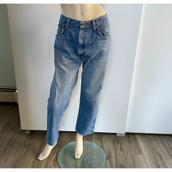 Vintage 90s Wrangler Jeans, 34W x 30, Lightwash Boyfriend Jeans - Picture 2 of 9